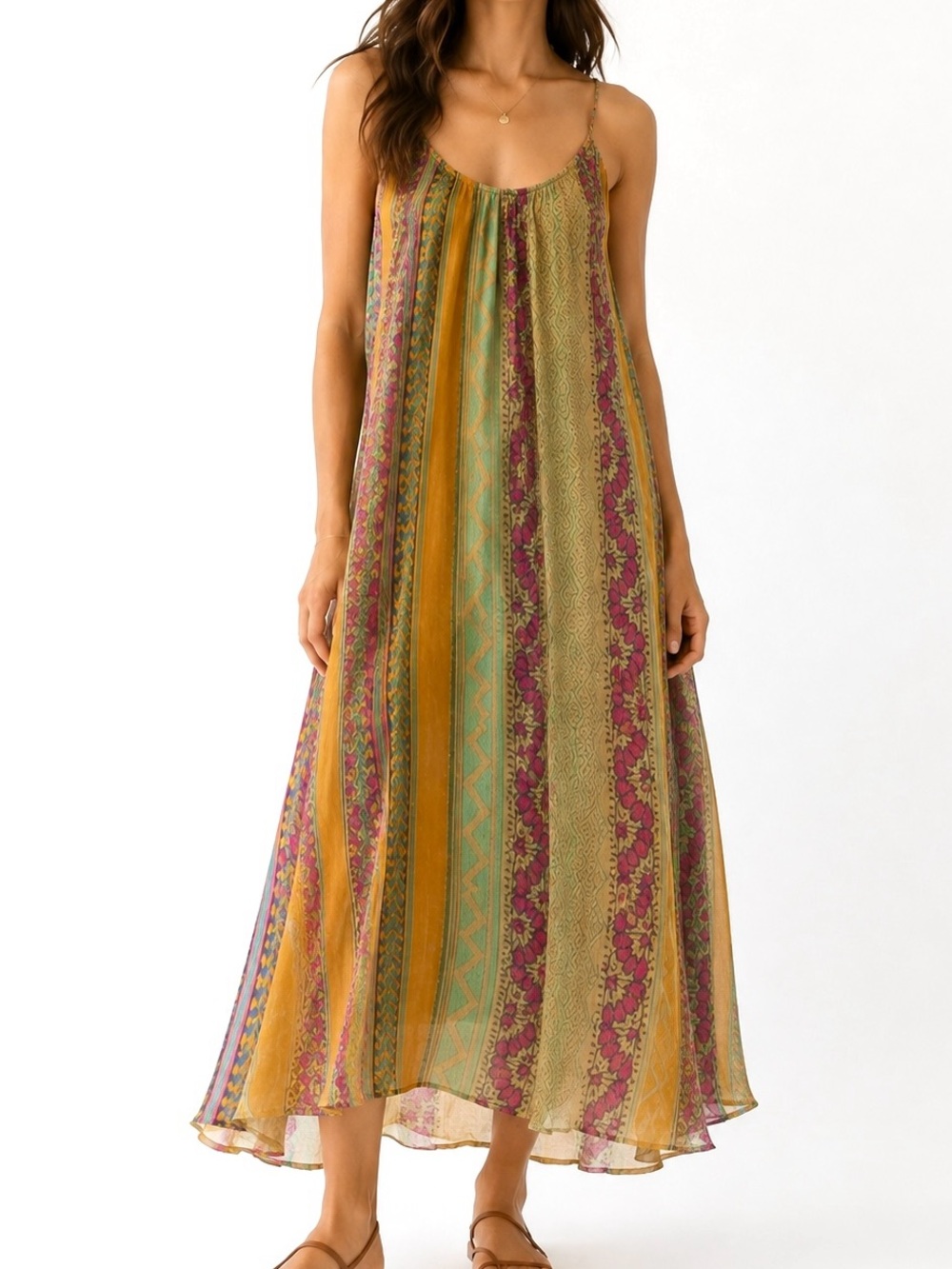 Mes Demoiselles Paris Midi Dress Women's 38 Small Floral Boho Pink Gown